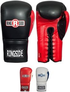 Ringside Lace IMF Tech Boxing Training Sparring Gloves Black, 16 OZ