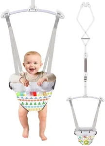 Baby Jumper Doorway, Door Bouncer and Jumper for Baby with Adjustable Strap, Fun Activity for 6-12 Months Baby Infant, Bonus & Teether Included