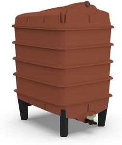 Tiger Wormery 4 Tray Worm Composter Terracotta Garden Compost Bin - Food Waste Recycling with Stackable Trays Built In Liquid Fertiliser Tap Digital User Manual - EXCLUDES TIGER WORMS
