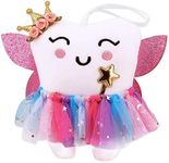 SQIMZAR Tooth Fairy Pillow with Pocket for Girls | Tooth Pillow for Tooth Fairy for Girls | Tooth Fairy Gifts for Girls | Toothfairy Pillow for Girls | Tooth Fairy Bag | Tooth Fairy Pouch