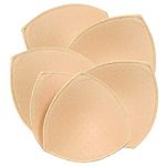 TopBine Sport Bra Inserts Triangle Replacement Removable Bra Push Up Pads Sew In Bra Cups For Swimsuits (beige)