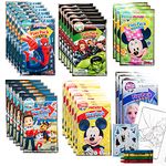 Bendon (30 Pack Grab & Go Play Pack Assortment for Boys & Girls, Bulk Party Favor Set, Stickers Coloring Books Crayons Featuring Disney Princess, Paw Patrol, Minnie Mouse, Spiderman and PJ Masks