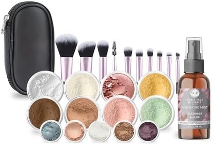 ULTIMATE KIT (EBONY) Full Size Mineral Makeup Set Matte Foundation Kit Bare Face Sheer Powder Cover