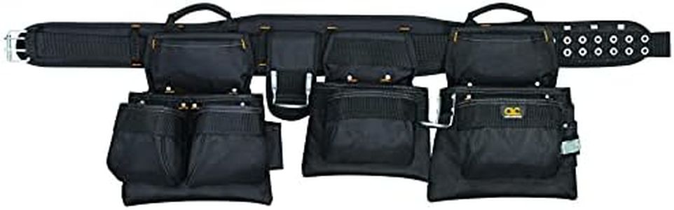 Custom Leathercraft 5605M Professional Carpenters Combo, Black, 18-Pocket, 5-Piece,