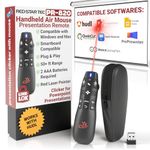 PR-820 Presentation Clicker for Mac – Smartboard Remote PowerPoint Clicker with Laser Pointer & Air Mouse, Compatible with Keynote, Google Slides, MacBook & PC