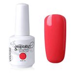 Vishine Gelpolish Long-lasting Gel Nail Polish Soak Off UV LED Manicure Nail Art Watermelon Red (1059)