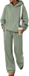 Trendy Queen Womens 2 Piece Lounge Sweat Set Matching Clothes Green M