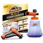 Armor All 2-in-1 Foam Cannon Kit, Car Cleaning Kit Connects to Power Washers and Garden Hoses for Vehicle Cleaning, Includes Foam Cannon, Foam Applicator and Ergonomic Adaptor, 3 Count