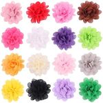 20 Pcs Baby Girls Hair Clips 2" Chiffon Flower Hair Barrettes Hair Pins Hair Accessories for Baby Girls Infants Teens Toddlers Kids (Mixed Color)