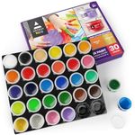 Arteza Finger Paints for Toddlers, Nontoxic, Set of 30 Colours, 1 fl oz Containers, Washable, Art Set, Art Supplies for Paper, Canvas & DIY Projects