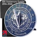 Anniversary Sundial Gift For 10th Tin Wedding Anniversary In 2024 - Recycled Metal Home Decor Or Garden Present Idea - Handmade In UK For Him, Her Parents Or Couples 10 Year Celebration