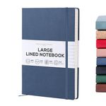 Beechmore Books Lined Journal Notebook, 8.5 x 11.5 inch, A4 160 Lined Pages, Hardcover Leather Journals for Women, Men, Writing and Notebooks for Work - 120 GSM Thick Paper, Gifts Box Included