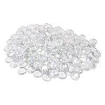 Neez Glass Pebbles for Decoration in Fish Tanks, Aquariums, Vases, Plant Pots, Gardens, and Home Decor - Fish Tank Gravel, Stones, Beads, Nuggets, and Crystal Gemstones (Clear Pebbles: 175 PCS)