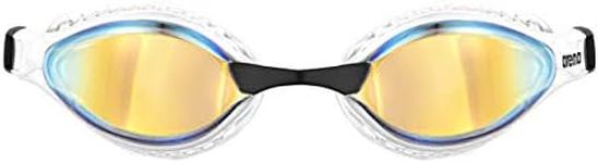 ARENA Cobra Core Swipe Mirror Unisex Adult Racing Swimming Goggles, Swimming Pool Goggles with Curved Mirror Lenses, Anti-Fog, UV Protection, 5 Interchangeable Nose Bridges