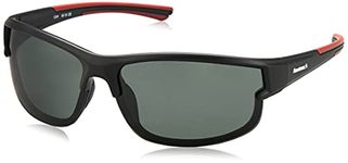 Fastrack Men's Polarization Green Lens Sporty Sunglasses,Large