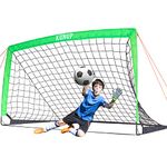 kunup Kunup Portable Kid Soccer Goal Net 12x6FT Large Folding Soccer Goal Net for Backyard with Carrying Bag for Youth and Adult