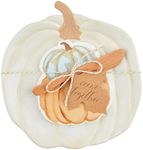 Mud Pie Cream Pumpkin Cheese Sets, plate 8 1/4" x 7 3/4" | spreader 5"