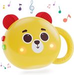 Teddy tunez Baby Toys Musical Toy Interactive Development Educational Kids Music Station Rattle Teething Safety Easy Hold Grab Sing Sensory (5 Lullaby Theme Songs Ver.)