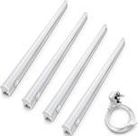 T&K TO-KING 4 Pcs 873mm Connectible Mains with Independent Switch T5 LED Under Cabinet Hard Strip Lighting Bars Hardwired LED Cupboard Light Fixtures 4000K