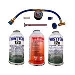 12a Stop Leak Kit R134a and R12 Replacement AC Refrigerant Recharge Kit Deluxe Recharge & Sealant Kit for Car and Truck (Pack of 01)