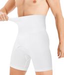 TAILONG Mens Shapewear Tummy Control Underwear Compression Shorts Men Slimming Body Shaper Leg Boxer Briefs White