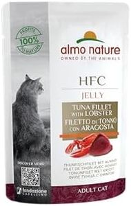 almo nature Comida Húmeda para Gatos Natural de Atún y Langosta (24 Sobres x 55g). Alimento para Gatitos Gourmet Monoproteíco HFC Cuisine. Snack Complementario sin Gluten.