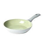 Salter BW09276 Earth 20cm Frying Pan – Healthy Ceramic Non-Stick Coating, PFAS-Free Induction Cookware, Small Aluminium Egg Pancake Cooking Skillet, Easy Clean, PFOA/PTFE-Free, Stay Cool Handle, Green