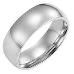 Mens Titanium Band Ring Polished 8mm In Gift Box Size V