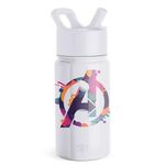 Simple Modern Marvel Avengers Kids Avengers Water Bottle with Straw Lid | Insulated Stainless Steel Reusable Tumbler Gifts for School Toddlers Boys | Summit Collection | 14oz, Avengers Assemble