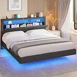 HAUOMS Full Floating Bed Frame with