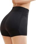 Jiveha Women Butt Lifter Panties Padded Underwear Seamless Hip Pads Enhancer Shapewear Booty Lifting Panty (M, Black)