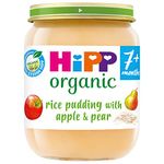 HiPP Organic Rice Pudding with Apple & Pear Baby Food Jar 7+ Months (6 X 160g)