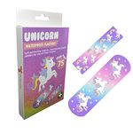 UK Phoenix Magical Unicorn and Rainbow Plasters for Kids - 75 Piece Pack with Fun Designs, Flexible, Breathable, and Washproof in Two Assorted Sizes - Ideal for Kid's First Aid Kits