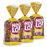 Heylo Seeded Keto Bread (3 x 450g, 16 Slices Ea) | Fresh, 5-Day Shelf Life, Freezable | Low Carb (0.3g) | High Protein (7.7g) | Low Cal Keto Loaf