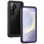 Lanhiem for Samsung Galaxy S24 Case, IP68 Waterproof Dustproof, Built-in Screen Protector, Rugged Full Body Shockproof Protective Cover for Galaxy S24 5G 6.2 Inch, Purple