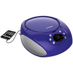 Sylvania Portable CD Boombox with AM/FM Radio (Purple)
