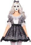 Leg Avenue Pretty Porcelain Doll Costume (Small, Black/White)