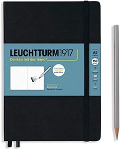 Leuchtturm1917 - Medium A5 Hardcover Sketchbook (Black) - 112 Pages of 150g/m² Paper