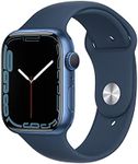 Apple Watch Series 7 [GPS 45mm] Smart Watch w/Blue Aluminum Case with Abyss Blue Sport Band. Fitness Tracker, Blood Oxygen & ECG Apps, Always-On Retina Display, Water Resistant