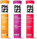 Phizz Electrolytes, Multivitamin & Hydration Tablets - 60 Effervescent Rehydration Electrolyte Tablets - 18 Vitamins & Minerals, Vitamin C, Vegan & Low Calorie