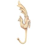 Indian-Shelf 4 Piece Fauna Brass Kids Peacock Wall Hooks Birds Vintage Coat Hooks Gold Decorative Hooks Purse Hanger Key Holder Kids Coat Rack Wall Mount Bag Backpack Hooks Boys Girls Room Décor