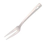 (Large Serving Fork, Silver) - Large Meat Fork, BuyGo Grill Fork Stainless Steel Cooking Fork, Heat Resistance, 31cm , Silver