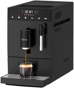 COSTAR Fully Automatic Espresso Machine | 19 Bar Italian Pump, One-Touch 30s Fast Brew, Automatic Bean Grinder, Bean to Cup Coffee Machine with Milk Frother | Compact Coffee Maker for Home, Office Use