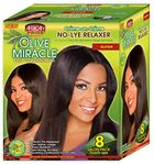 African Pride Olive Miracle Deep Conditioning No-Lye Relaxer - Super Kit 8-Count