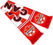 National Soccer Scarf, Canada Soccer Scarf, 2022 Qatar World Cup Soccer Kit with Canada Flag Tattoo Stickers for Soccer Fans Party Souvenirs Football Party Supplies Canada Day Canada Theme Party