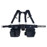 Bucket Boss - Ballistic Tool Belt with Suspenders, Tool Belts - Professional Series (57100), Black