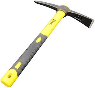 Forged Adze Pick, Weeding Mattock Hoe, Pick Axe 15-Inch, One Piece Intact Drop Forged, Plastic Coated Fiberglass Handle, 1.4LB