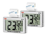 GXSTWU Reptile Hygrometer Thermometer LCD Display Digital Reptile Tank Hygrometer Thermometer with Hook Temperature Humidity Meter Gauge for Reptile Tanks, Terrariums, Vivarium (2 packs)