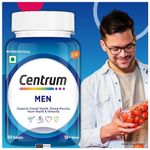 Centrum Men Tablet 30s, World's No.1 Multivitamin with Grape seed extract, Vitamin C & 21 other nutrients for Overall Health, Strong Muscles & Immunity (Veg) 30s-Northwoods_5258