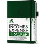 Clever Fox Income & Expense Tracker – Accounting & Bookkeeping Ledger Book for Small Business – 1-Year Record Notebook, A5 (Dark Green)